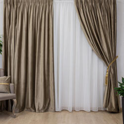 Hiko Set 2 draperii Hiko COMFY catifea bej, cu rejansa (100003971)