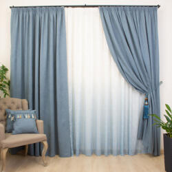 Hiko Set 2 draperii Hiko BASE albastru deschis, cu rejansa (10012403)