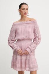 GUESS pamut ruha AUDREY - rózsaszín S