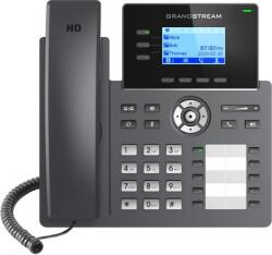 Grandstream GRP2604P SIP telefon, 2, 48" LCD háttérvilágítású kijelző, 6 SIP fiók, 10BLF óra, 2x1Gbit port, PoE GRP2604P