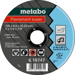 Metabo Csiszolótárcsa - rozsdamentes acél 125x6x22, 2 mm 616747000 (616747000)