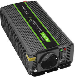 Qoltec Inverter Qoltec 12V 600W/1200W SINUS -1 x usb - szemes sarus kábellel (51933)