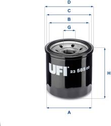 UFI Filtru ulei UFI 23.585. 00 (23.585.00) - centralcar