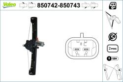 VALEO Mecanism actionare geam VALEO 850742 (850742) - centralcar
