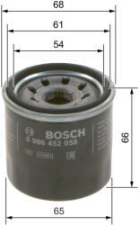 Bosch Filtru ulei BOSCH 0 986 452 058 (0 986 452 058) - centralcar