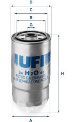 UFI filtru combustibil UFI 24. H2O. 03 (24.H2O.03) - centralcar