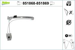 VALEO Mecanism actionare geam VALEO 851868 (851868) - centralcar