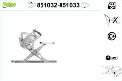VALEO Mecanism actionare geam VALEO 851032 (851032) - centralcar