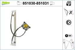 VALEO Mecanism actionare geam VALEO 851030 (851030) - centralcar