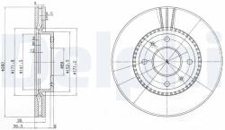 DELPHI Disc De Frânare Hyundai Sonata 01- (bg4013)