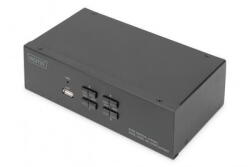 Assmann Assmann-DIGITUS KVM kapcsoló, 4 portos, dupla kijelzős, 4K, DisplayPort - DS-12882 (DS-12882)