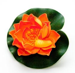 Velda lótusz virág, narancs 10cm (123632)