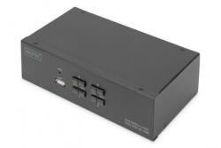 Assmann Assmann-DIGITUS KVM kapcsoló, 4 portos, kétkijelzős, 4K, HDMI - DS-12883 (DS-12883)