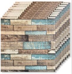 Tapetoo Home Decor 40 x 3D Tapetoo Home Decor® tapéta csempe készlet, kék kő, 70 x 77 cm, 2, 5 mm, 21, 2 négyzetméter (set-40xTapet-3D-Cod-61-Piatra-)