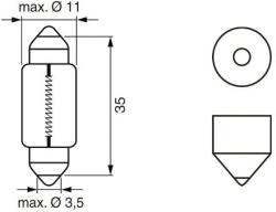 Bosch Bec, iluminare numar circulatie BOSCH 1 987 302 810 (1 987 302 810) - centralcar
