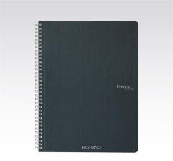 Fedrigoni Ecoqua A4 70lapos sötétzöld vonalas spirálfüzet (19290210) - emag