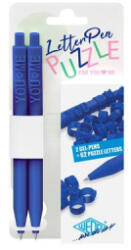WEDO Zseléstoll, nyomógombos, kirakós, 2 db, 'Letter Pen Puzzle', kék (UW2533003) (UW2533003)