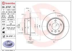 BREMBO Disc frana BREMBO 08.9787. 11 (08.9787.11) - centralcar