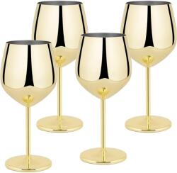 Quasar & Co Quasar & Co. Borospohár készlet, 500 ml, rozsdamentes acél, h 21 cm, Aranyszín, 4 darab (43041150)