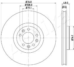 ASHIKA Disc frana ASHIKA 60-00-0611 (60-00-0611)