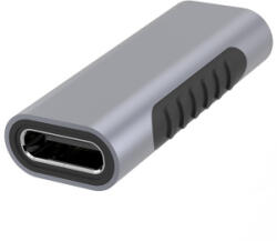 PremiumCord Adapter, Toldó, USB-C - USB-C, F/F, szürke (KUR31-25) (KUR31-25)