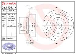 BREMBO Disc frana BREMBO 08. C425.1X (08.C425.1X) - centralcar