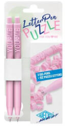 WEDO Zseléstoll, nyomógombos, kirakós, 2 db, 'Letter Pen Puzzle', rózsaszín (UW2533009) (UW2533009)