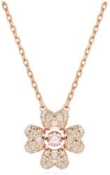 Swarovski Gyönyörű bronz nyaklánc Négylevelű lóhere kristályokkal Idyllia 5674211