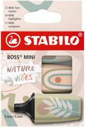 STABILO Boss mini Naturevibes szövegmarker, 3 szín/készlet, Sárzöld, Földzöld, Bézs (SW070372)