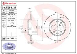 BREMBO Disc frana BREMBO 08. E958.21 (08.E958.21) - centralcar