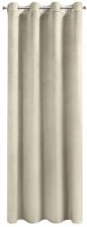 Eurofirany Dekoratív függöny fém gyűrűkkel, RÓZSASZÍN 140x250 cm, bézs (410687)