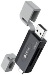 DEVIA Smart Series 2in1 SD/microSD USB + Type-C memóriakártya-olvasó - fekete (ST112353) - emag