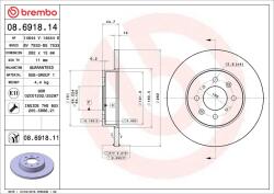 BREMBO Disc frana BREMBO 08.6918. 11 (08.6918.11) - centralcar