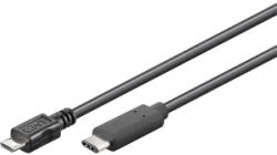 PremiumCord Kábel USB 2.0, USB-C - Micro-B, M/M, 1m, fekete (KU31CB1BK) (KU31CB1BK)