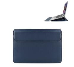 DEVIA tok fekvő, bőr hatású LAPTOP/NOTEBOOK/TABLET (univerzális, asztali tartó, ultravékony, 16' méret) SÖTÉTKÉK (GP-165960) (GP-165960)