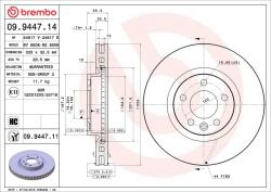 BREMBO Disc frana BREMBO 09.9447. 11 (09.9447.11) - centralcar