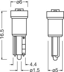 ams-OSRAM Bec, lumini bord ams-OSRAM 2723DWP-2BL (2723DWP-2BL)