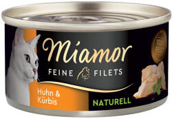 Miamor 24x80g Miamor Naturelle Fine Filets nedves macskatáp - Csirke & tök