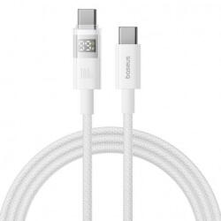 Baseus Cablu Date si Incarcare USB-C - USB-C Baseus Display 2 P10382702211-01, 100W, 2m, Alb