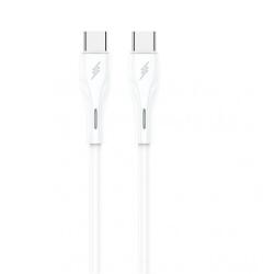 Sendem Cablu Date si Incarcare USB-C - USB-C Sendem M36C, 66W, 1m, Alb - evomag