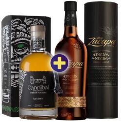 Ron Zacapa Edicion Negra Solera Gran Reserva 0, 7l 43% + Cannibal Backbone - Citrus & Rhum 0, 7l 40% GB szett