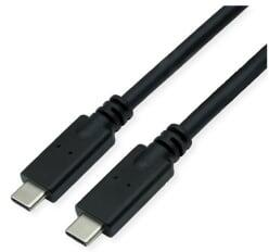 Roline Kábel USB 3.2 Gen 2 C - C, M/M, 10Gbit/s, PD, 20V5A - 100W, 8K@60Hz, Emark-al, Video Support, 5m, fekete (11.02. 9066-10) (11.02.9066-10)