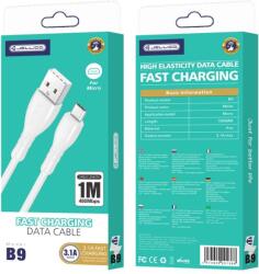 Jellico kábel B9 Micro USB 3.1A 1M Fehér