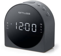 Muse M-185CR Dual Alarm Clock radio PLL, black (M-185CR)