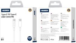 Jellico kábel B1 USB-C - USB-C PD 60W 1M Fehér