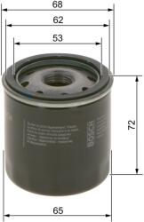 Bosch Filtru ulei BOSCH 0 986 452 028 (0 986 452 028) - centralcar