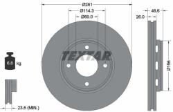 TEXTAR Disc frana TEXTAR 92204400 (92204400) - centralcar