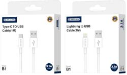 Jellico kábel B1 USB-C 3.1A 1M Fehér