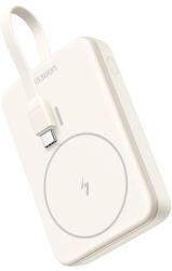 UGREEN PB760 Mágneses 10000mAh Hordozható Akkumulátor, Beépített Kábel, 20W (Bézs)