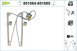 VALEO Mecanism actionare geam VALEO 851084 (851084) - centralcar
